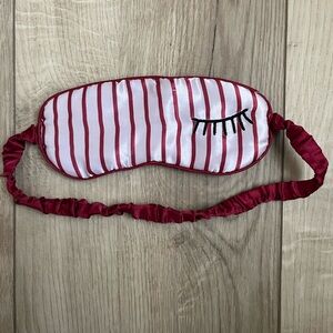 Red and White Striped Sleep Mask